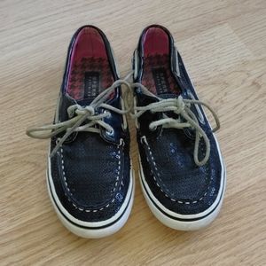 Sperry Top-Sider Bahama Black Sequins Flats. Comfy Fun